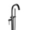 Castello Usa Neptune Freestanding Matte Black Gooseneck Tub Filler Faucet with Standard Handle CB-F04-MB - alternate 6